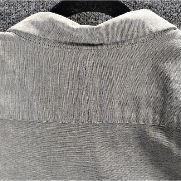 Foundry Shirt Men's 5XL Short Sleeve Gray Oxford Cotton Button Down Pocket - Picture 6 of 12